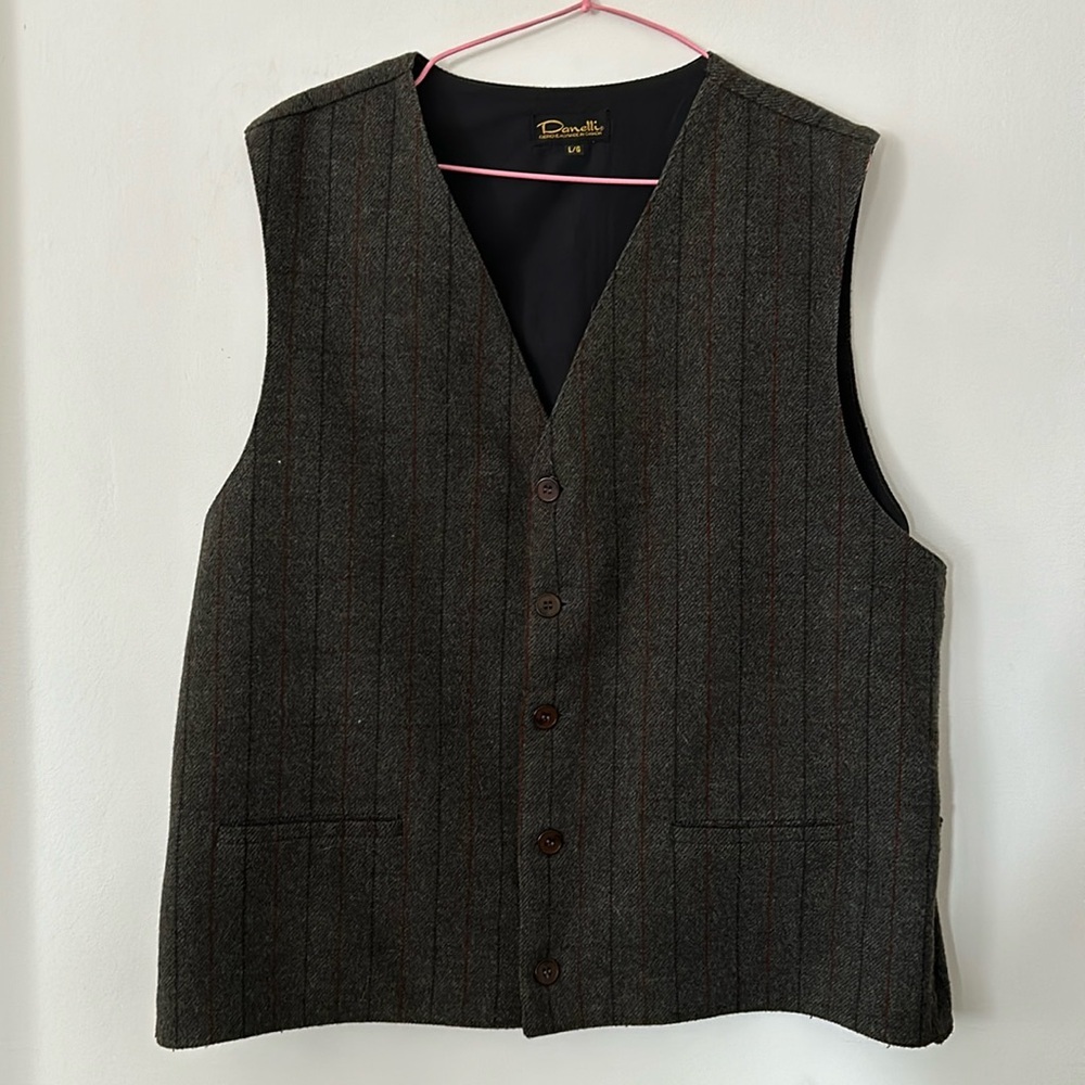 Danelli  Dark Grey lined  Wool suit Vest